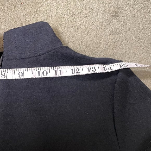 Liz Claiborne Petite High-Neck Cap-Sleeve Black Dress - Picture 13 of 14